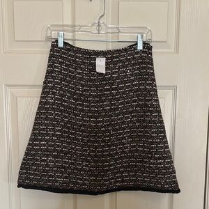 Elegant Black Tweed Skirt